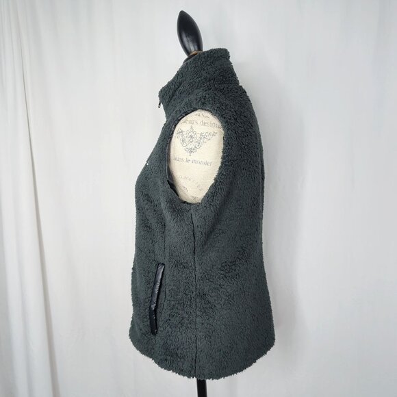 Patagonia Vest Medium Black Reversible Sherpa Nylon - Picture 5 of 10